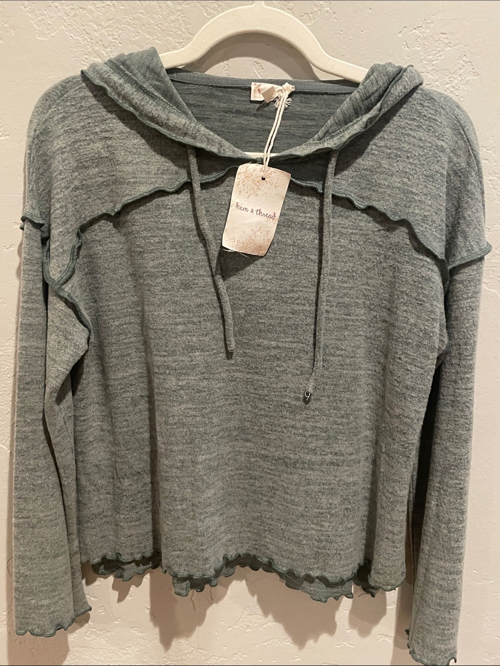 Hem & Thread NWT Cropped Soft Hoodie
